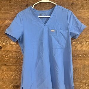 Figs Sky Blue Technical Collection Top